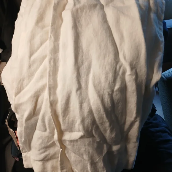 Linen Tan and White Pants Set - Picture 6 of 6